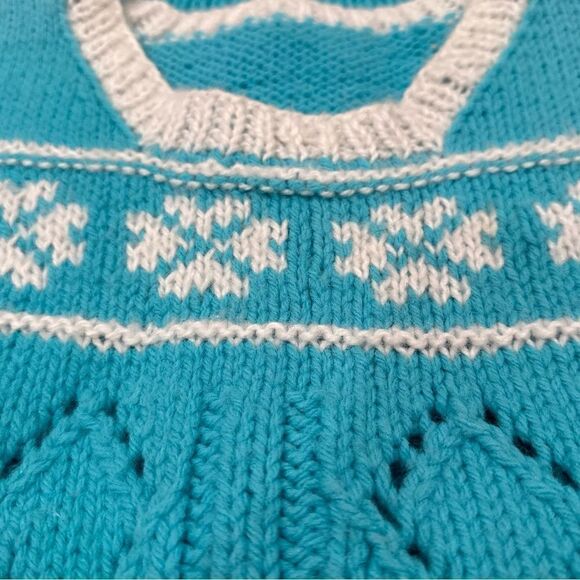 Vintage 80s Knit Winter Themed Sweater Top - Picture 5 of 6